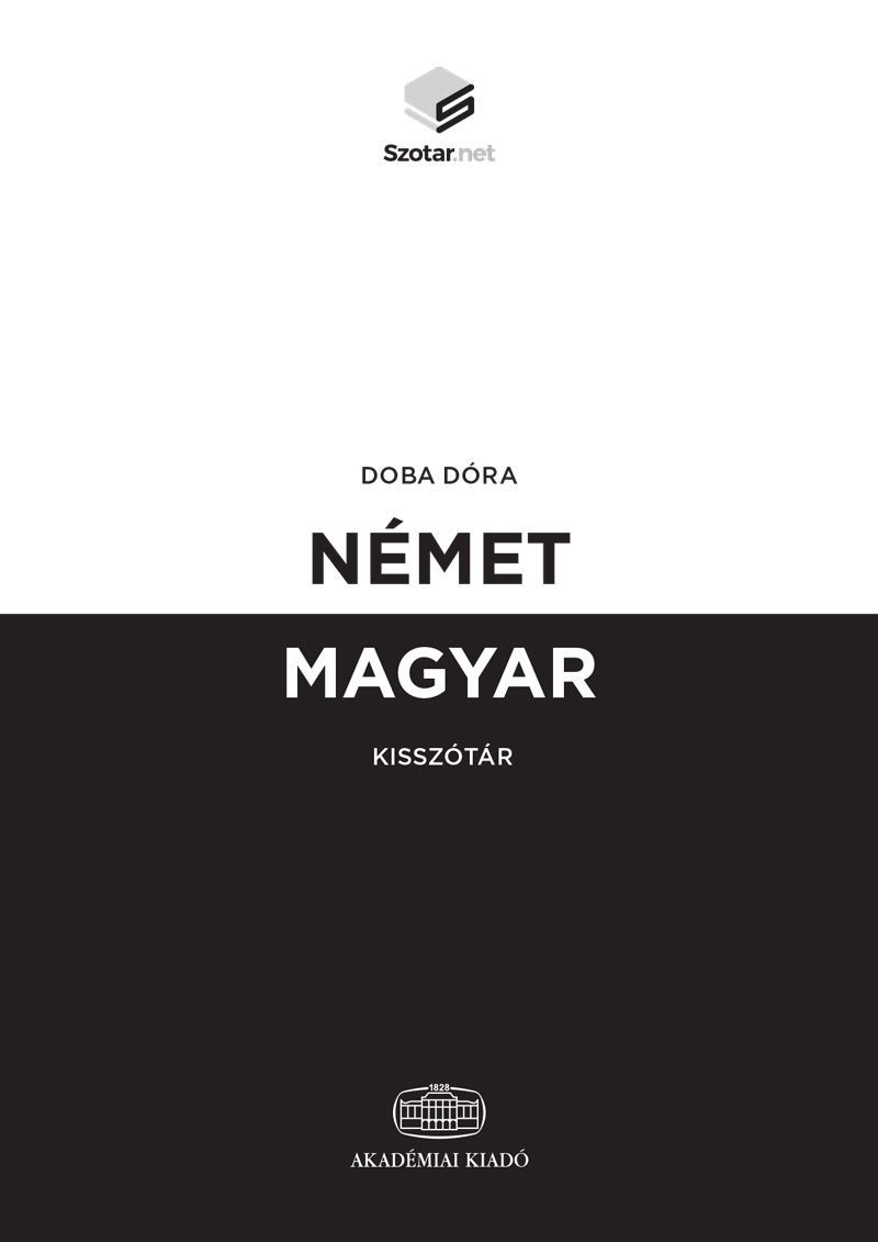Német-magyar kisszótár