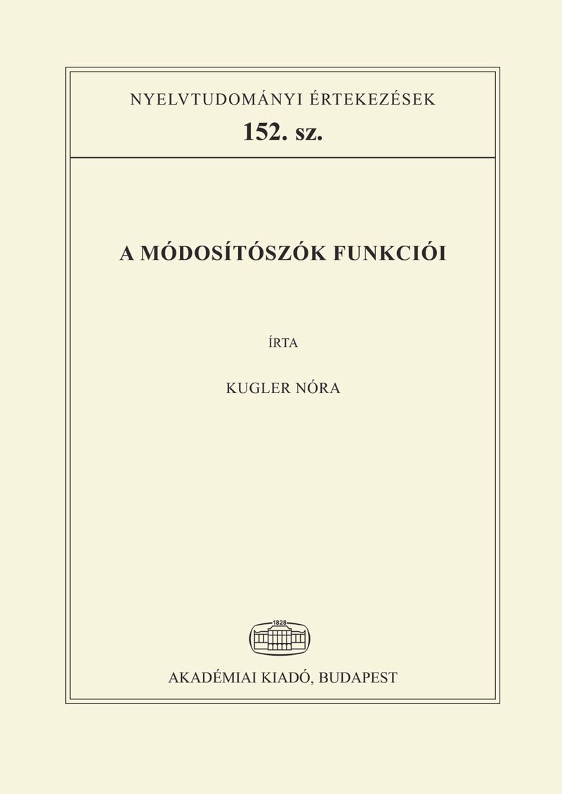 A módosítószók funkciói