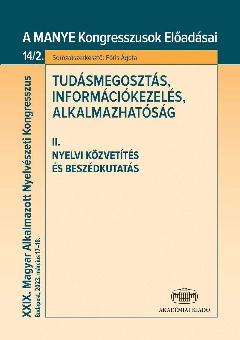 Tudásmegosztás, információkezelés, alkalmazhatóság II.
