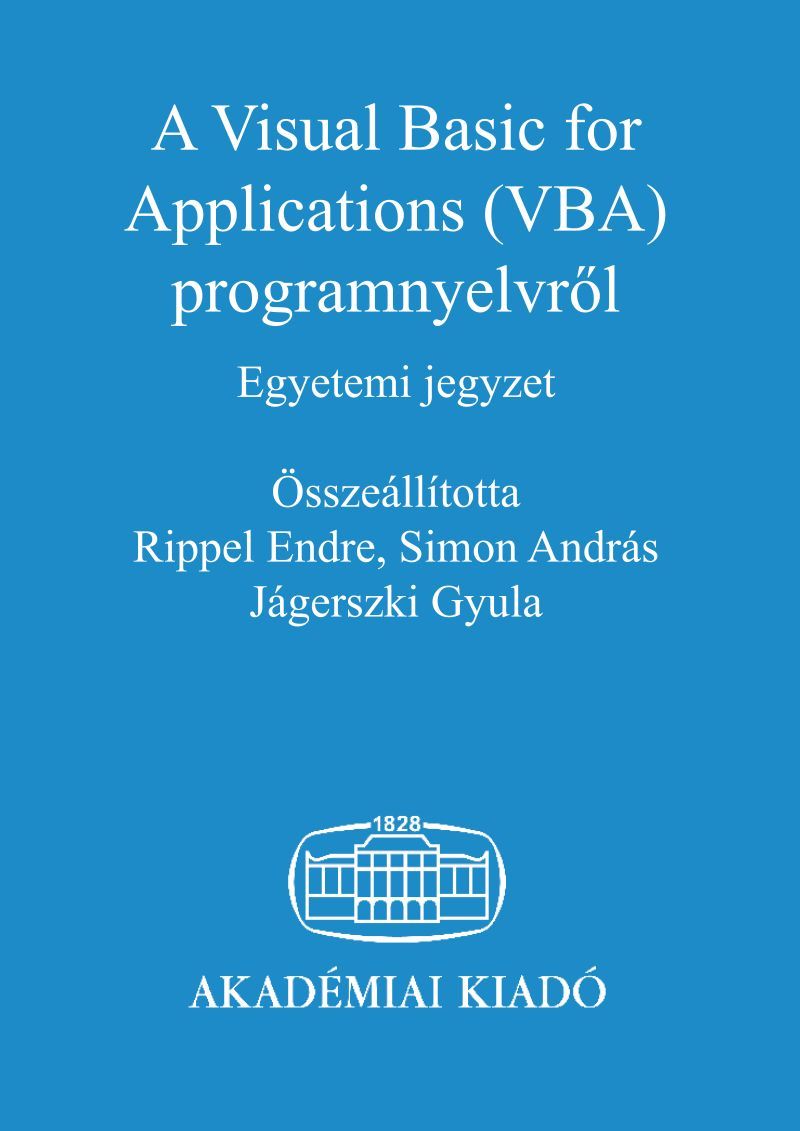 A Visual Basic for Applications (VBA) programnyelvről